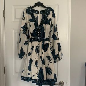 Banana Republic Linen Balloon-Sleeve Mini Dress